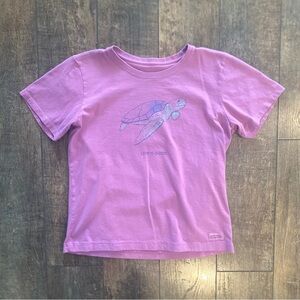life is good sea turtle crusher tee purple
